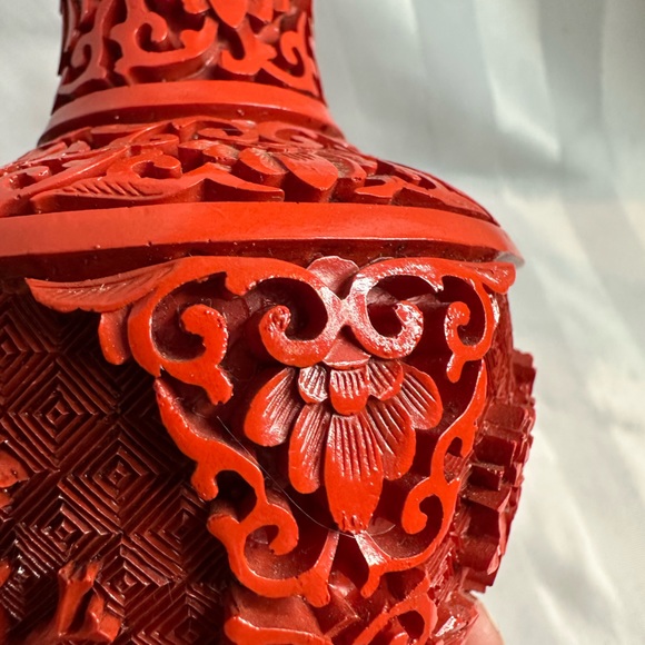 Vintage Cinnabar Blue Enamel Brass Vase. Approximate height 6.5” - Picture 8 of 8